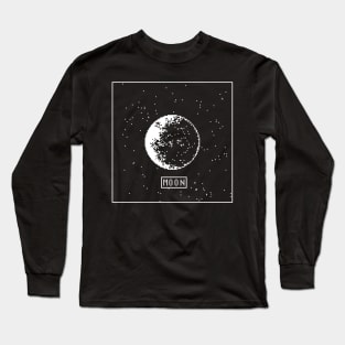 Crescent Moon pixel art Long Sleeve T-Shirt